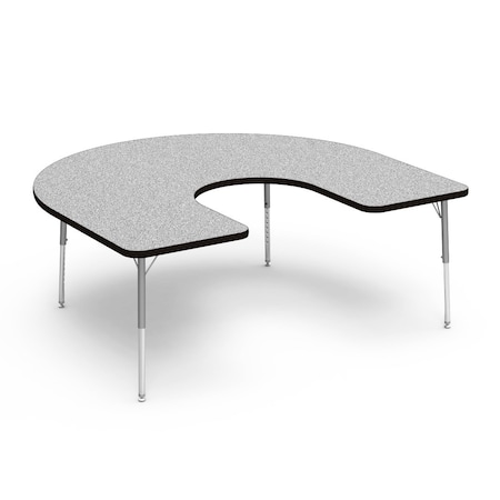 Virco 60 in. W, 66 in. L, 17-25 in. H, Grey Nebula Top / Black Edge 48HORSE60LO